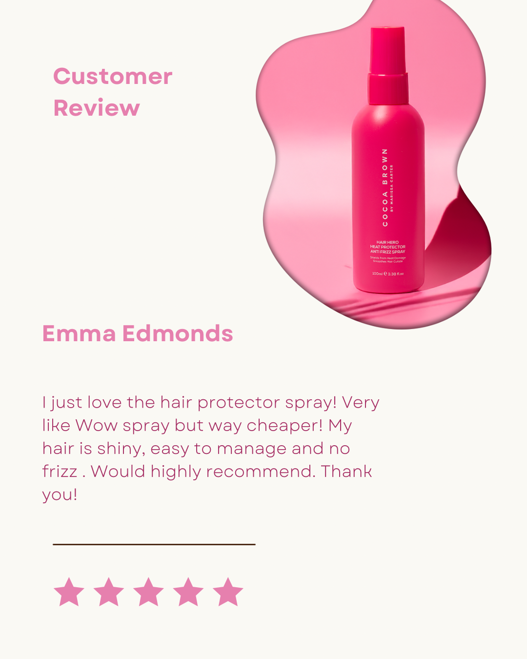 New! Hair Hero | Heat Protector Anti Frizz Spray