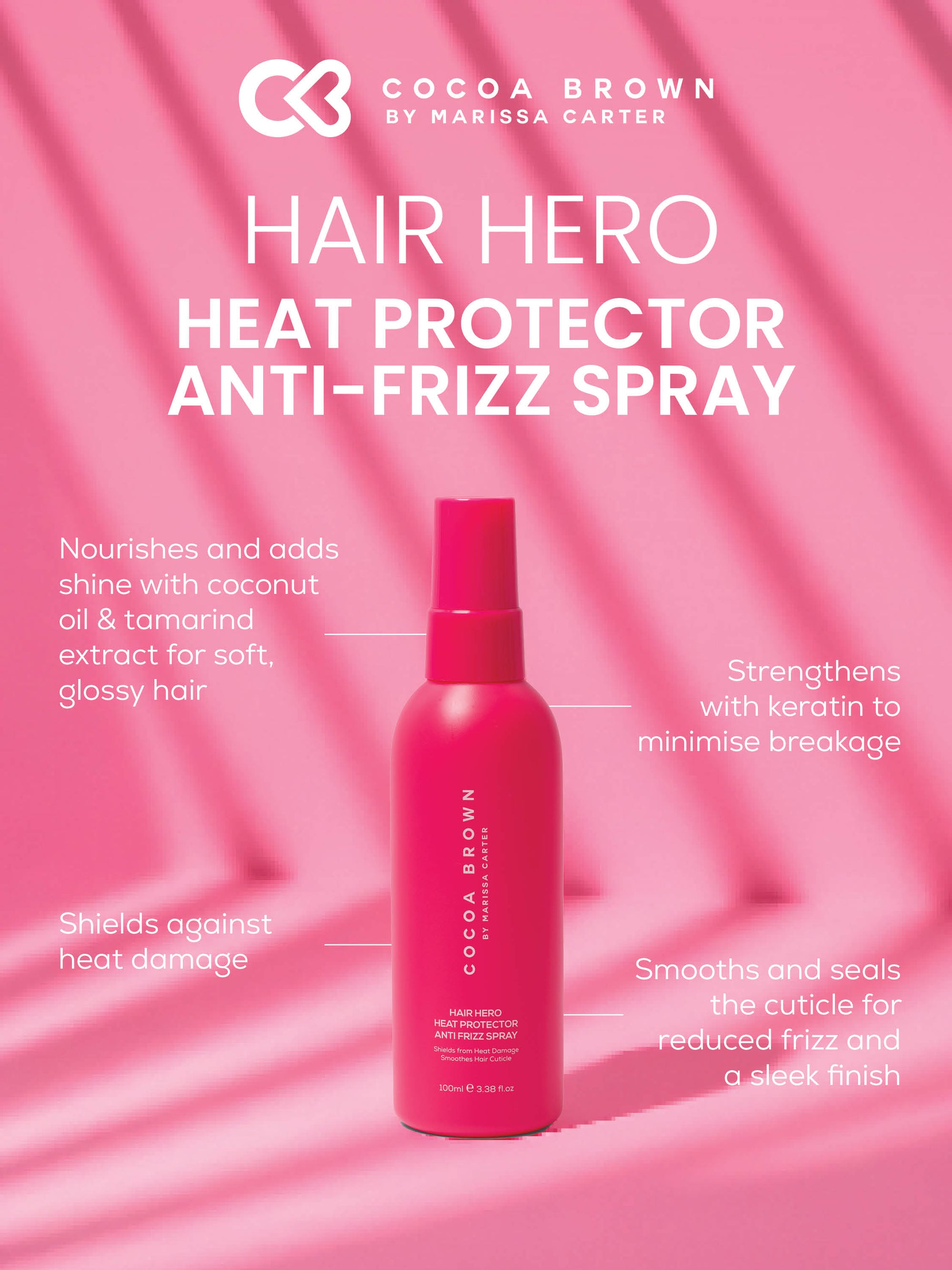 New! Hair Hero | Heat Protector Anti Frizz Spray